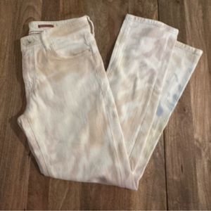 Anthropologie Pilcro Slim Boyfriend Crop Tie Dye Jeans Sz 28